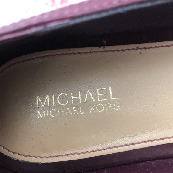 Maroon Michael Kors pointed strap flats W 9.5 - Picture 8 of 9